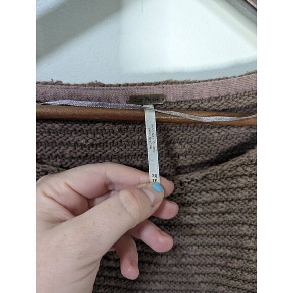 Free People Mauve Knit Scoop Neck Oversized Sweater Size XS - Picture 4 of 5